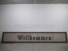 German sign Willkomen