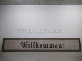 German sign Willkomen