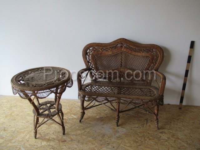 Wicker two-seater