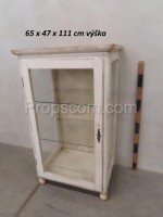 White glass cabinet